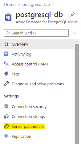 Go PostgreSQL server parameteres