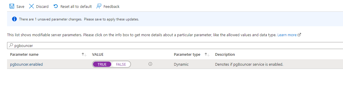 managing parameters